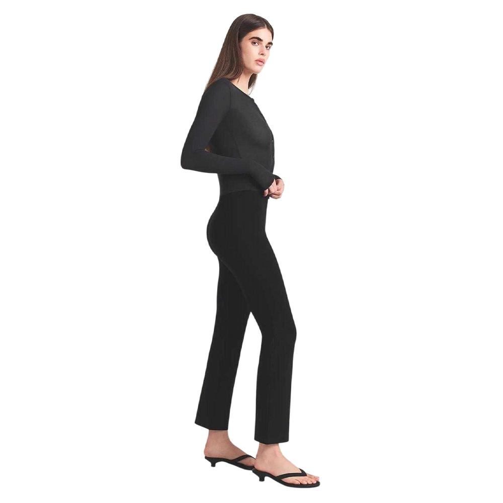 Skims Womens/Ladies Essential Mid Rise Fitted And Flared Bell-Bottoms