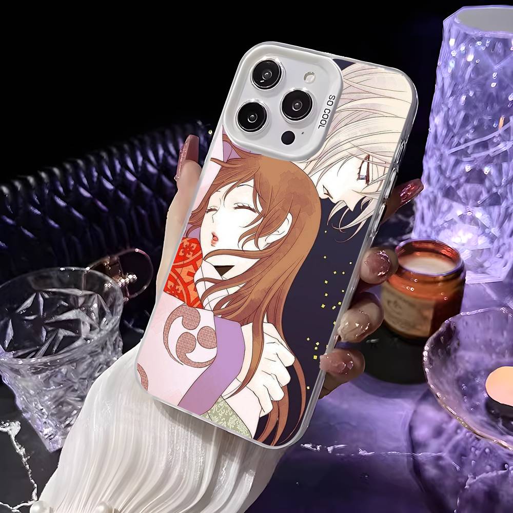 Anime K-Kamisama Kiss Handyhülle Für iPhone 16 15 14 13 12 11 Pro Max Weiß Ultraleicht Laser Metallisch Aurora Funda