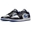 Air Jordan 1 Low Black Game Royal Men Sneakers White Metallic-Platinum 553558-007