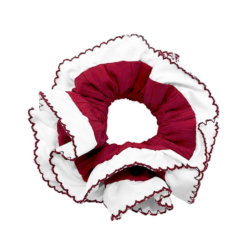 

Корейская кружевная повязка на голову Grace Headwear Резинка для волос Аксессуары для волос в стиле ретро Толстая кишка Волос Фиксатор для хвоста красный