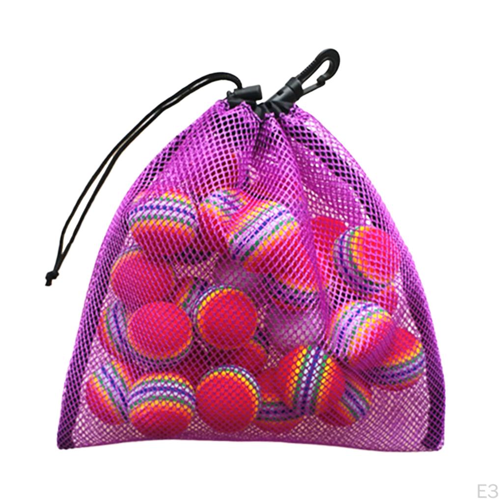 Ball Net Mesh Carrying Bag with Snap Hook for Tennis Balls, Golf Table Cm