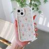 Love Heart Leaves Flower Case For Iphone 17 16 15 14 13 12 11 Pro Max 17 Air 16E Plus Silicone Matte Protection Shockproof Cover