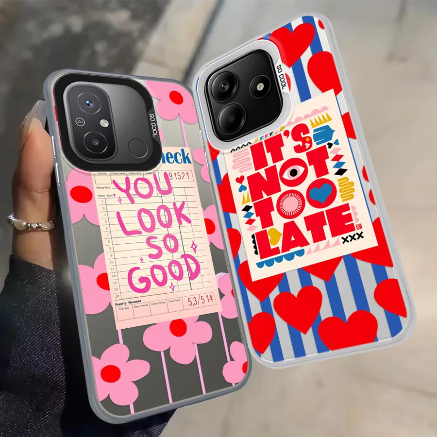 Back Phone Cover Case for Xiaomi Poco F4 X5 X3 NFC F3 GT C51 C50 X3 Pro Creative Text You Look So Good