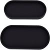 2Pcs Soft Storage Tray Silicone Desktop Holding Tray Space Saving Organizer Tray  Vanity Table Use