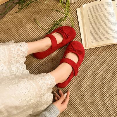 Zapatos planos tipo Mary Jane con lazo, de una sola pieza, para mujer, ideales para primavera y verano, con faldas.