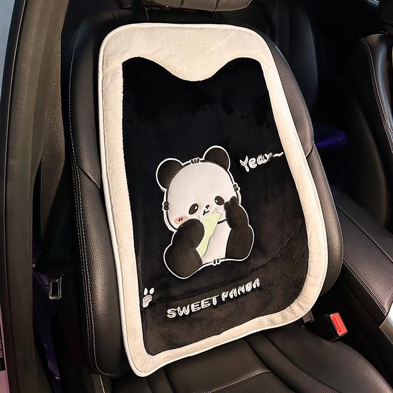 Plush Panda Heated Car Seat Cushion - Universal, Year-Round Comfort