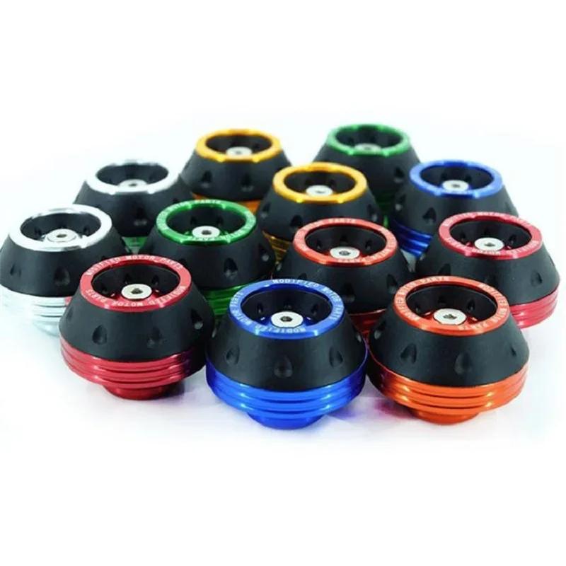 2/4Pcs Motorcycle Front Fork Cups Aluminum Alloy Shock Absorber Cup Moto Universal Crash Protector Wheel Protection Pads