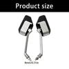 2pc Wide Angle Electric Scooter Side Mirrors Angle Adjustable For Optimal Riders Visibility E-bike Convex Rearview Mirror