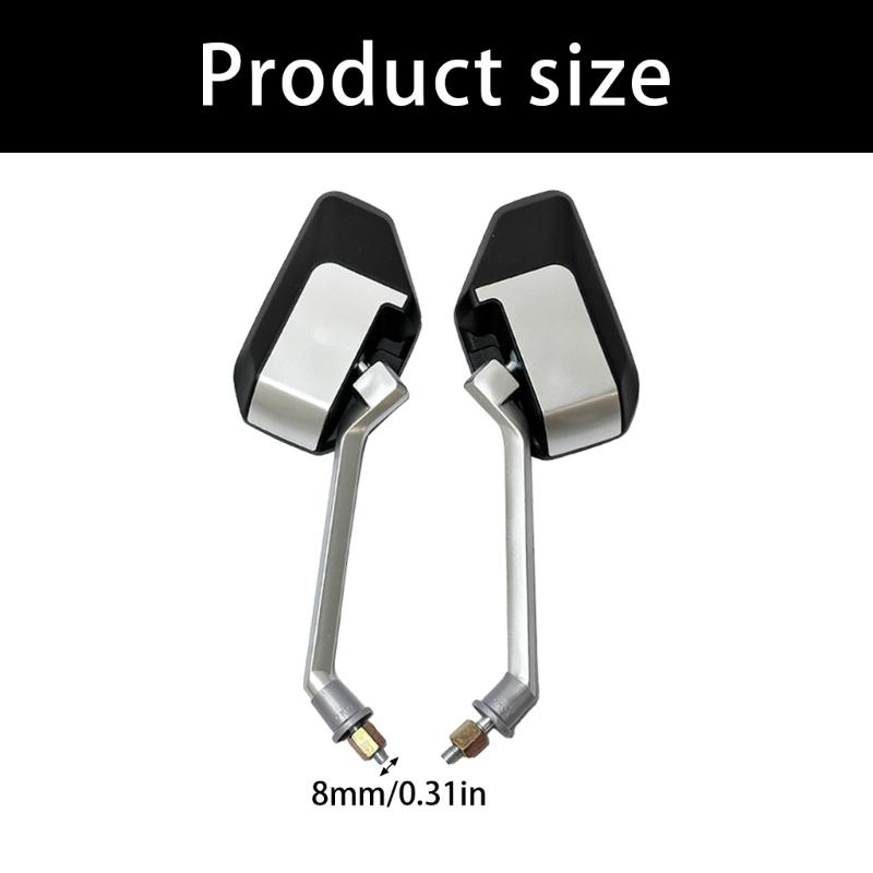 2pc Wide Angle Electric Scooter Side Mirrors Angle Adjustable For Optimal Riders Visibility E-bike Convex Rearview Mirror