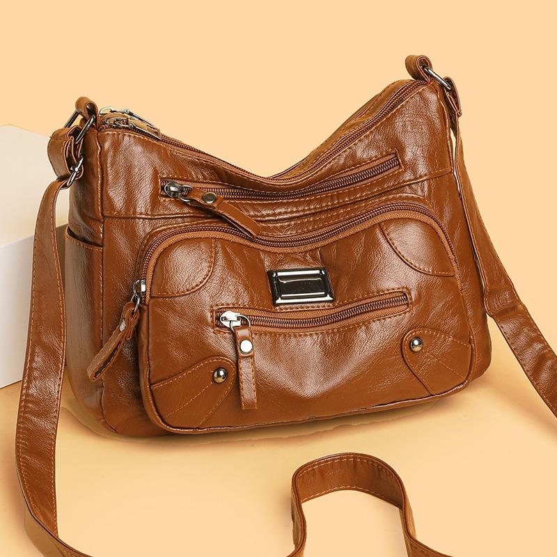 Vintage Shoulder Versatile Large Capacity Casual Diagonal Bag