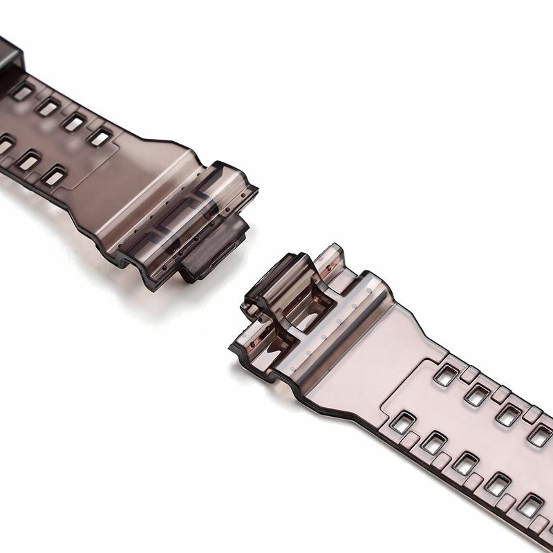 För Casio G-Shock GA-100/110/120 GD-100/110/120 GAX-100 GLS-100 Silikonarmband Boettsats Transparent Sportklocka Armband