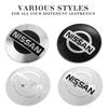 4Pcs 56MM Car Wheel Center Hub Cap Rim Cover Emblem v Stickers For Nissan Qashqai Juke Pulsar Sentra Altima Patrol Micra Rogu