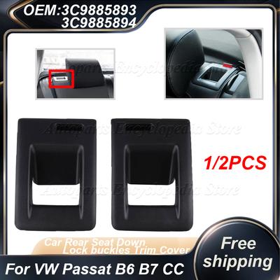 3C9885893 Auto Innenraum Rücksitz Umklapp-Verriegelungsclips Zierblende Panel Trennwand Verschluss Griffe 3C9885894 Für VW Passat B6 B7 CC