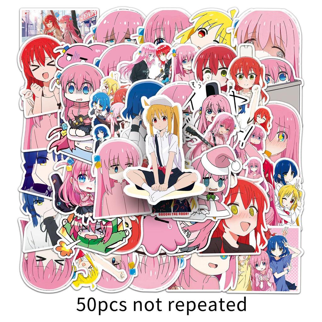 Lonely Rock Anime Journal Stickers - 50 Sheets for DIY Decoration