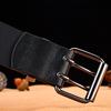 Belt Men'S Pu Leather Double Pin Buckle Belt Men'S Metal Belt Men'S Belt