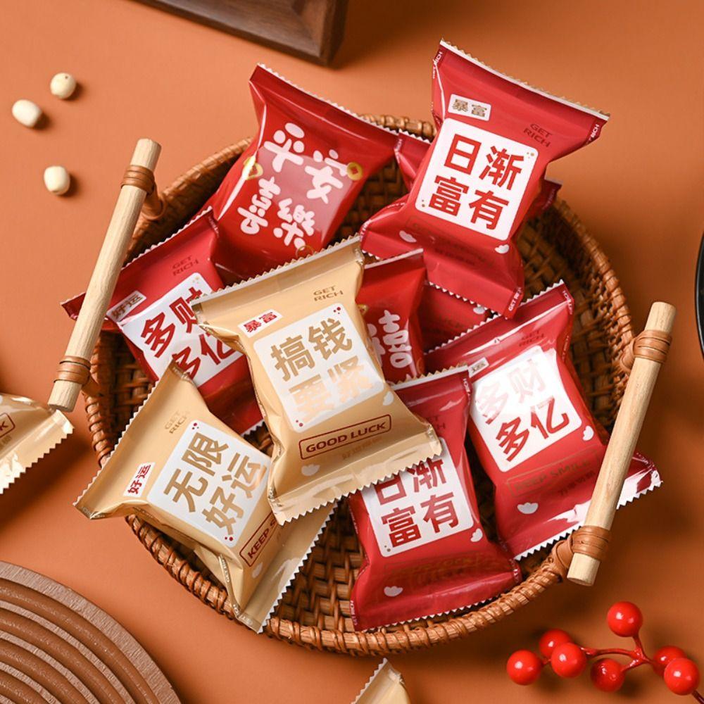 100pcs Handmade Snowflake Crisp Packaging Bag Transparent New Year Sealing Bag Snack