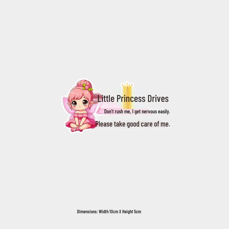 Little Princess Car Sticker:  Don t Rush Me, I Get Nervous  - Female Driver Rear Windshield Decoration