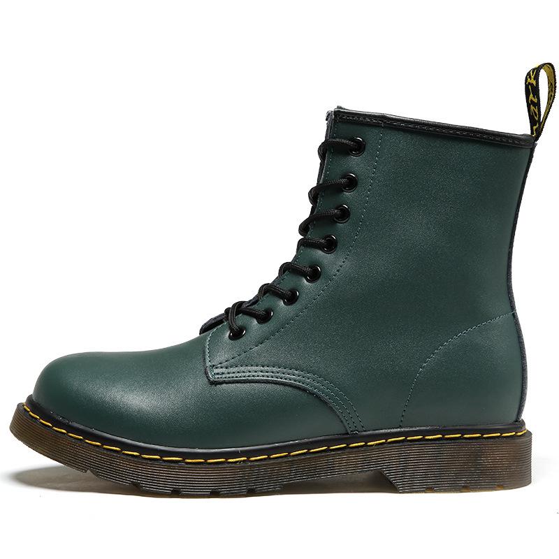 Martens Chunky Boots For Women Ladies Genuine Leather Ankle Boots Female Motorcycle Women Boots Big Size 35-46