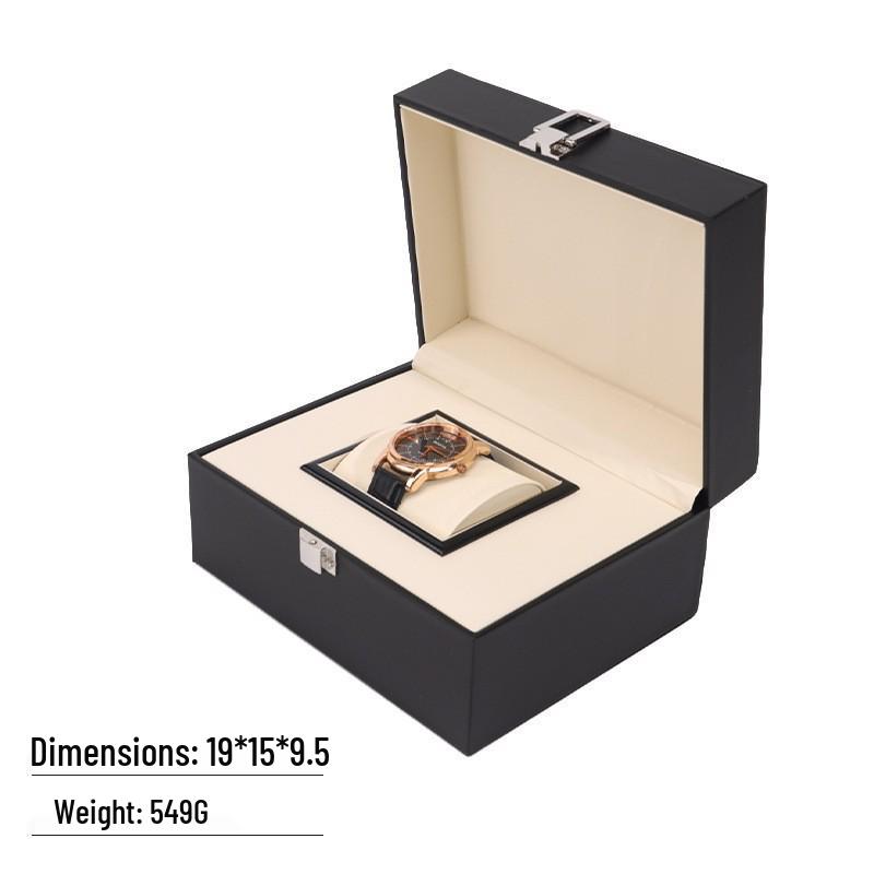 Frosted PU Flip-Top Watch and Jewelry Storage Box