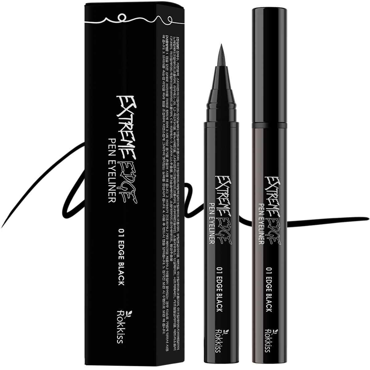 Extreme Edge Pen Eyeliner 0.5g Edge Black 2 Pieces
