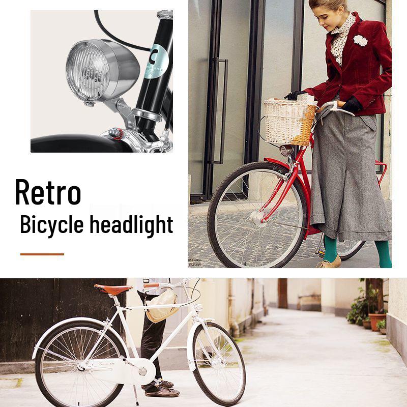 USB Wiederaufladbares Retro 3-LED Mountainbike Frontlicht