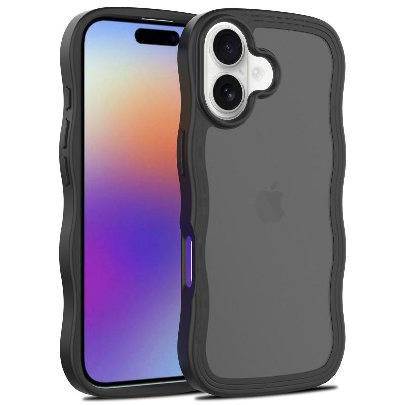 Suitable Iphone17 Phone Case Skin Wave Pattern 16promax Matte 15plus Protective Cover