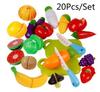 Simulation Foods Set Fruit Vegetable Kids Kitchen Pretend Play Toys For Children Cutting Cooking Food Game Girls Boys Gift