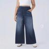 Women Baggy Jeans Streetwear High Waist Wide Leg Denim Pants Retro Elastic Waist Blue Loose Female Trousers