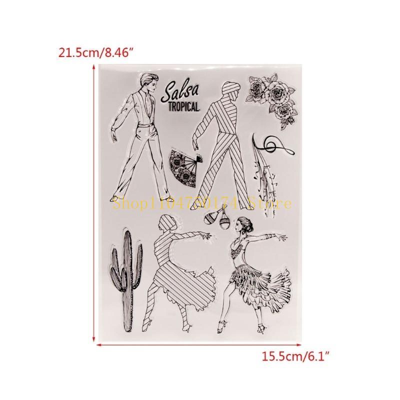 Dancing Girl Clear Stamps Vintage Silicone Seals for DIY Scrapbooking Card Making Embossing Decoration Rubber Stamps top sale