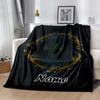 Rings Power Customize Text Blanket Throw Personalized Blanket Comfortable Suitable for Livingroom Nap Bed Bedding for All Occasions