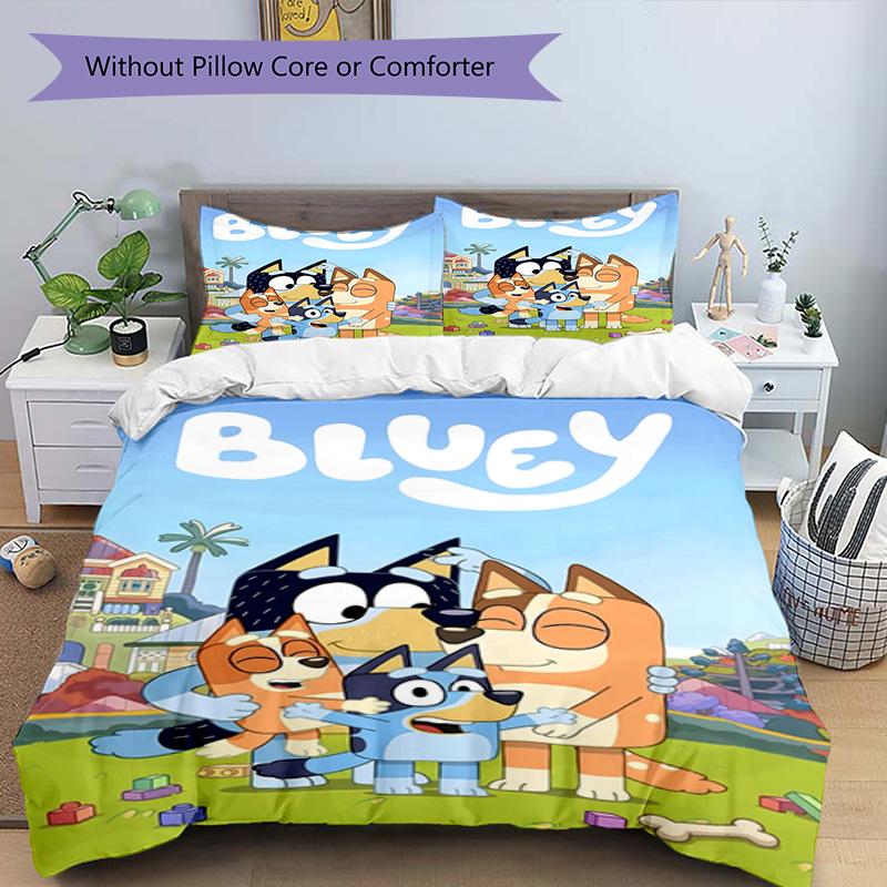 3pcs B-Blucy6 Design Cover Set - HD Printed Bedding with 1 Cover and 2 Pillowcases - Perfect for Home and Dorm Decor