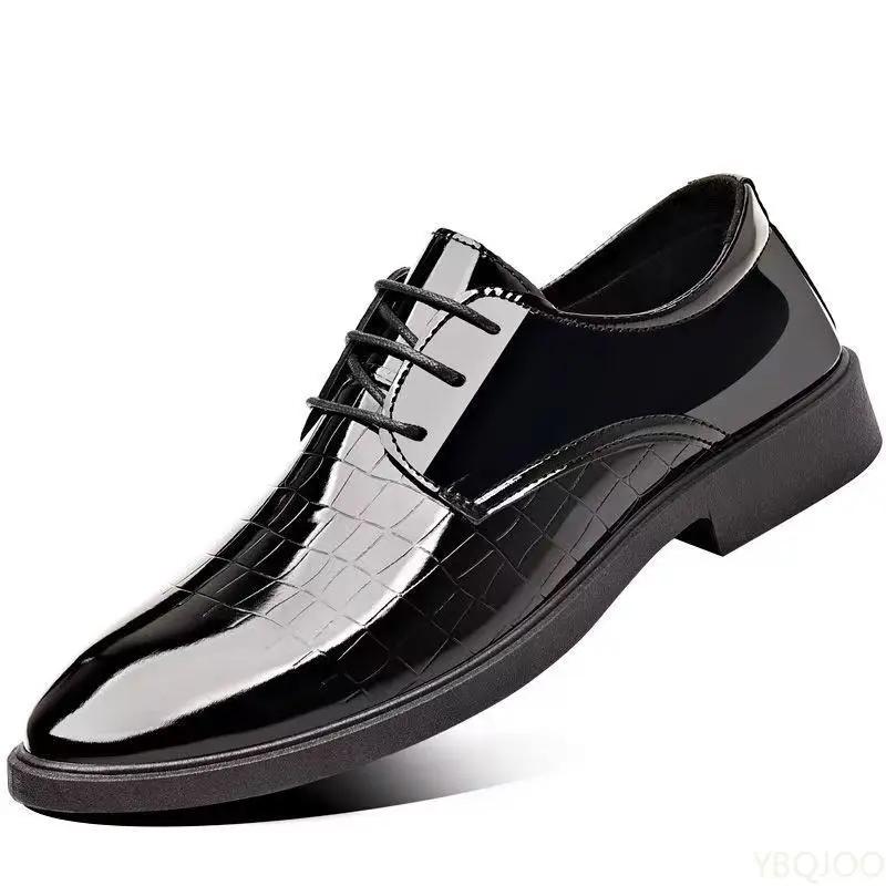 Men's luxury leather Shoes Casual business soft soled Loafers Anti slip elderly dad shoes Low heel comfortable Male formal shoe