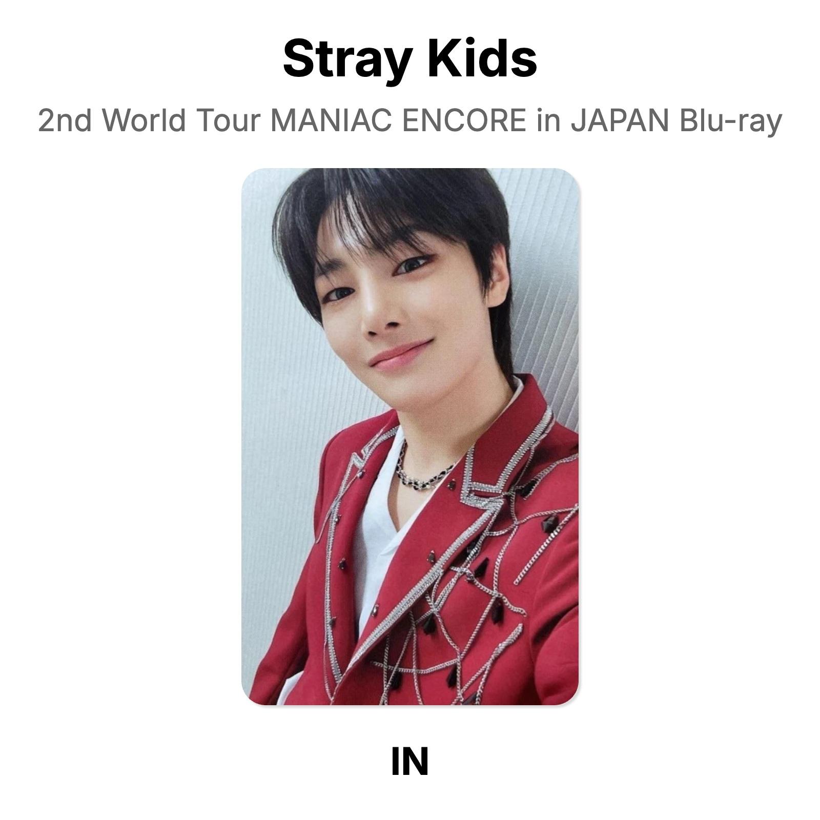 Stray Kids 2. Welttournee MANIAC ENCORE in JAPAN Blu-ray Offizielle Fotokarte I.N