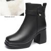 Fashion AIYUQI Women Winter Shoes Boots 2025 New Genuine Leather Fashion Women High Heel Boots Platform Natural Wool Warm Office Boots