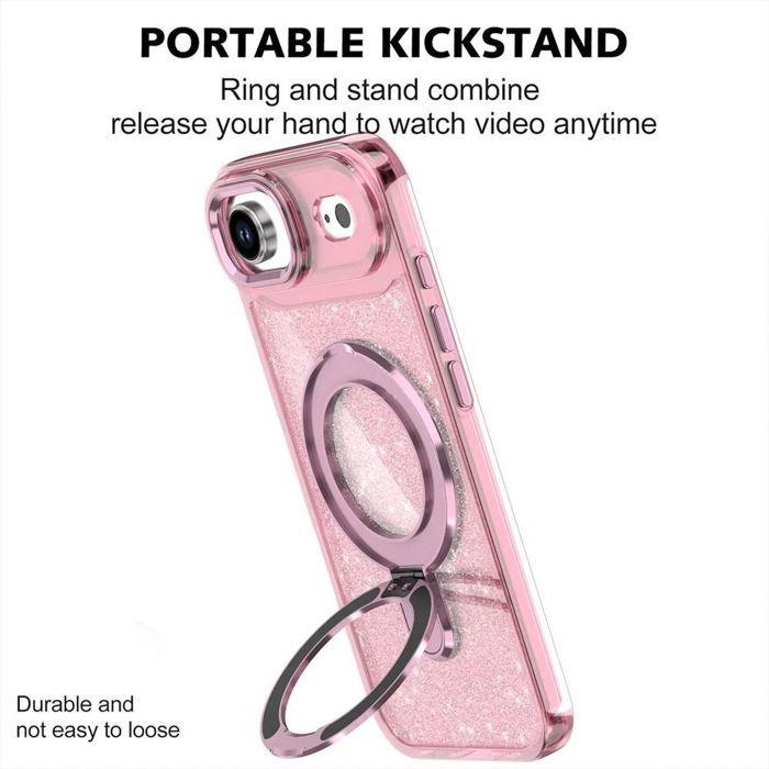 Coque de Téléphone - BOOLING - pour iPhone Air - Antichoc PC Silicone avec Cercle Magnétique - Rose
