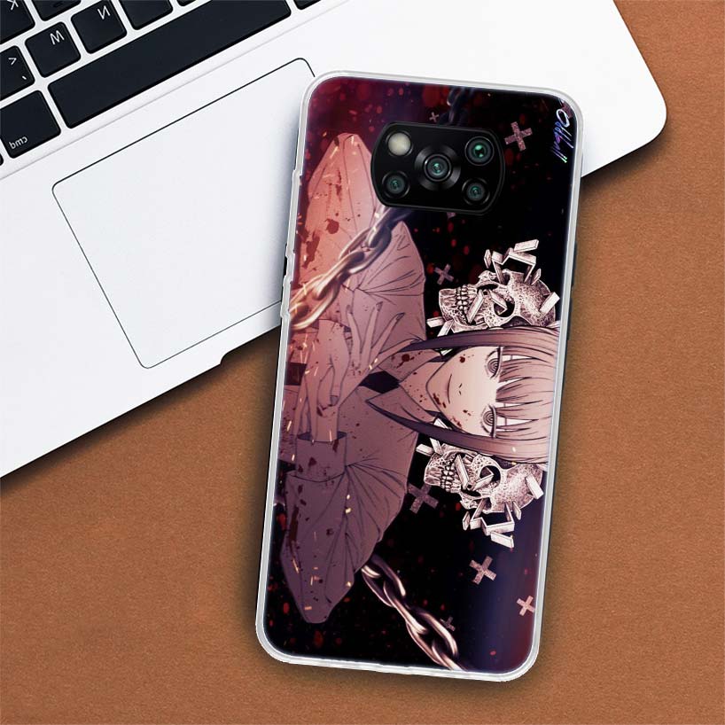 

Чехол для телефона Power Makima Chainsaw Man для Xiaomi Mi 11 Lite 11i 12X 12 9 8 11T 10T 9T Pro 10 5X 6X Ultra 5G, чехол Xiaomi Mi 12 Pro