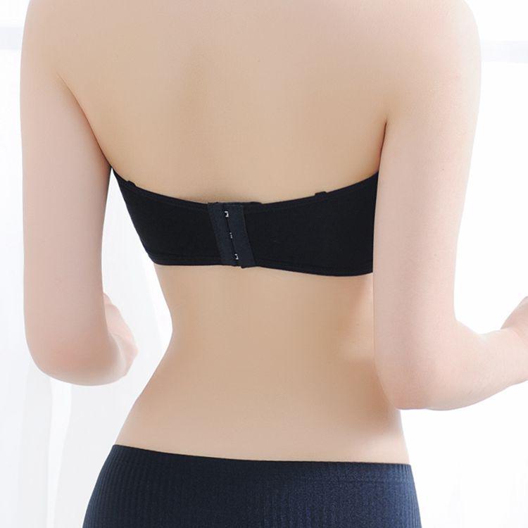 Modal Women's Three-Row Buckle Bandeau with Removable Pads and Shoulder Straps