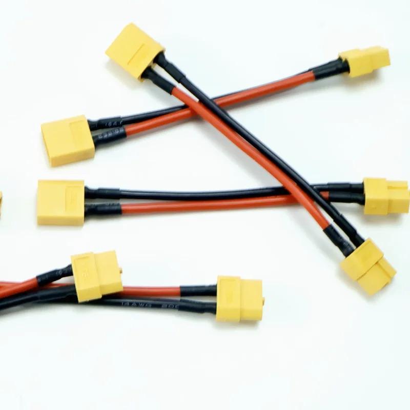 Model Uçak XT60 Erkek - Dişi Pil Uzatma Kablosu, 14AWG Ultra Yumuşak Silikon Tel