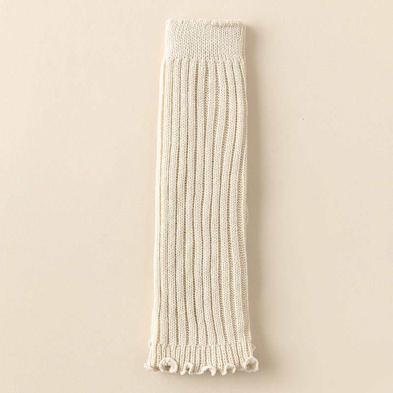 Dívčí pletené ponožky s krajkovým volánkem v korejském stylu - Délka do lýtek, jaro/podzim, Třída A, Teplé, Módní