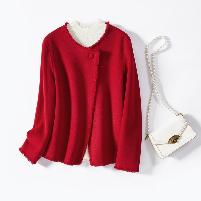 Women's Elegant 100% Wool Double-Faced Short Coat