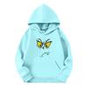Children's Long-sleeved Loose-fitting Pullover Hoodie With Drawstring And Solid Color