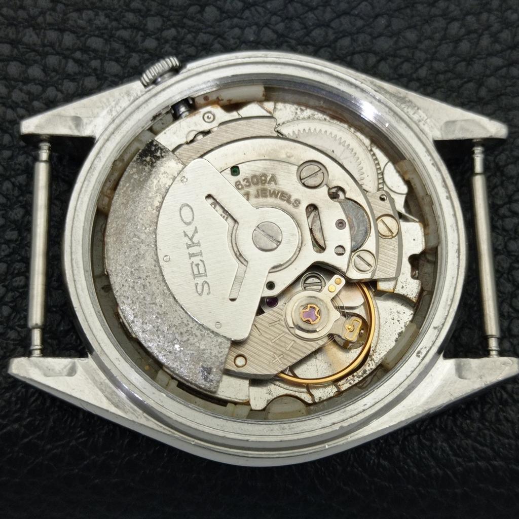 AUTOMATIC 6309A VINTAGE SEIKO 5 JAPAN MENS BLACK COLOR DIAL WATCH a701470-5 R206b-a701470