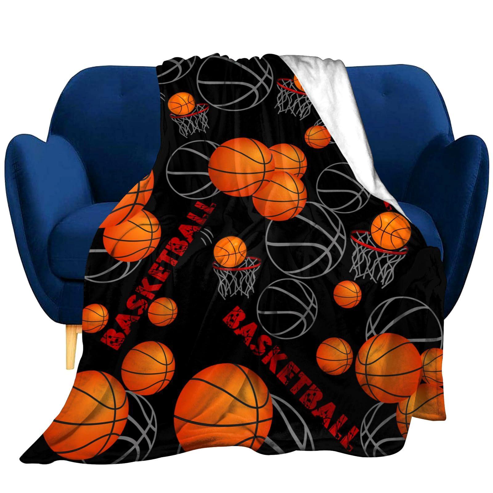 

Basketball Pattern Collection Printed Blanket for Sofa Bed Travel Camping Living Room Office Conditioning Blanket 75x90cm