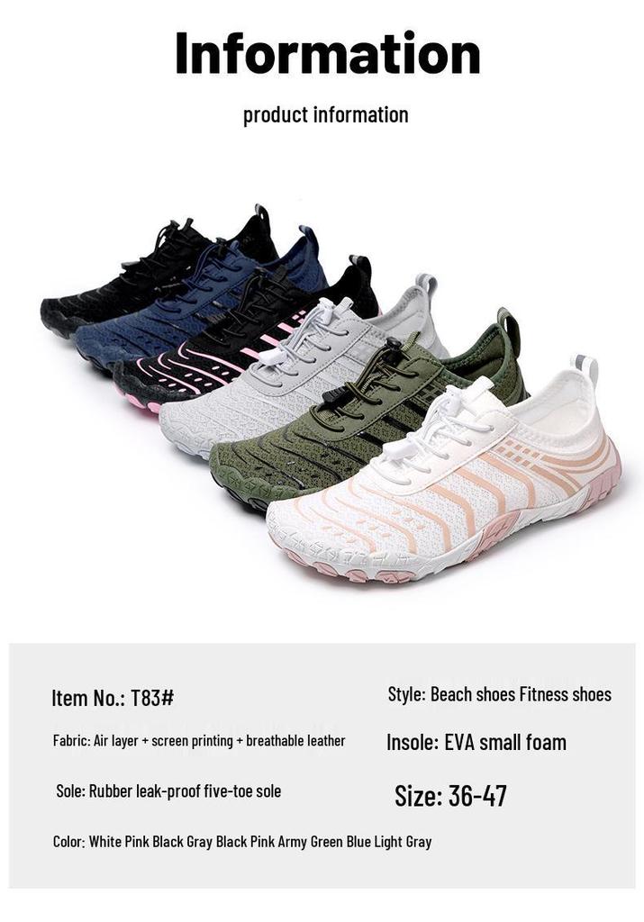 New Five-Finger Non-Slip Water Shoes: Cut-Resistant, Breathable, Multi-Functional for Swimming, Dance, Fitness, Squats, and Yoga.