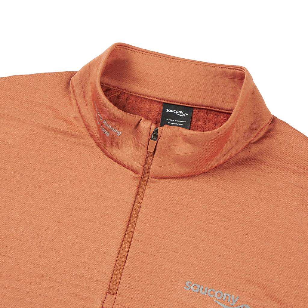 Saucony Stand Collar Letter Comfortable Knitted Sweater Men sweater Gingerbread-Orange SA2259HZ01T-OG016