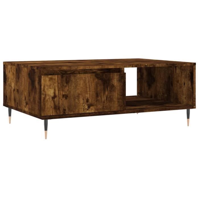 VidaXL Coffee Table Smoked Oak 90x60x35 Cm Engineered Wood 827057