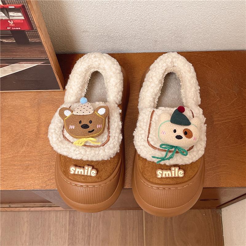 Women's Large Size Soft Sole Heightening Winter Warm Fur Snow Boots Padded Lined Ankle Boots Anti-slip Hiking Casual Sports Cotton Boots