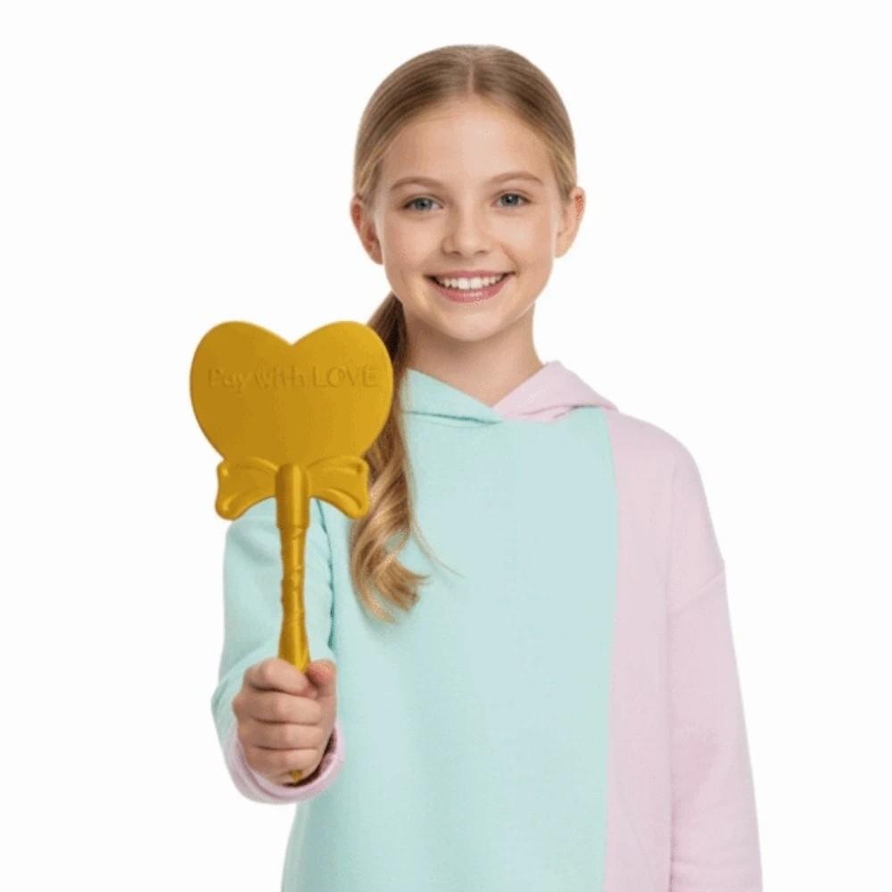 Creative 3D Printed Wand Tap To Pay Portable Solid Color Heart Magic Wand Holder Lightweight Funny Fixed Credit Card Holder