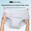 Women's Spring and Autumn 10A Antibacterial Cotton Extended Crotch Skin Friendly Naked Breathable Non Trace Briefs