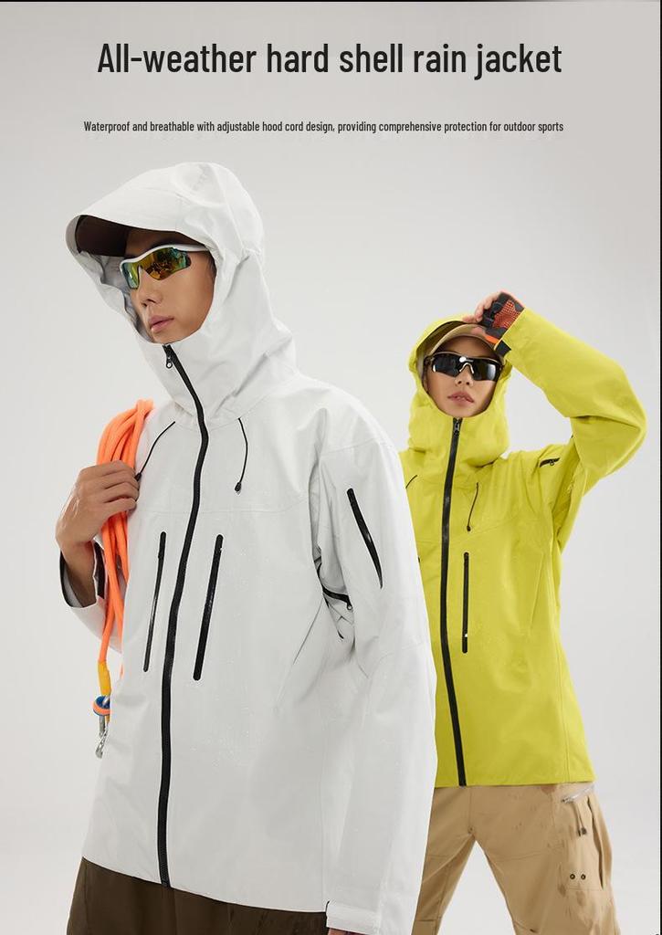 High-Quality Men’s Outdoor Waterproof Windbreaker Jacket - Single-Layer, Soft Shell, Ideal for Mountaineering